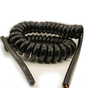 Retractable 12x16AWG+3x13AWG Electrical Spring Coiled Cable Curly Cord Spiral Cable