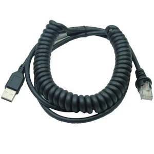 3m Spiral Spring Coiled USB a Male to RJ45 Barcode Scanner Cable for Honeywell Metrologic MS9520 MS7120 MS1690