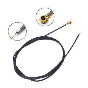 6 12 Inch Length Antenna Extension Coaxial Cable Black Color 1.13mm Ipx I Plug Cable