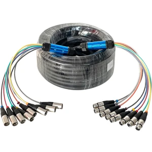 XLR Signal Cable 8-Way Multi-Core for Stage Lighting Performance PVC Jacket Sound Mixing Audio Interface Box for Speakers