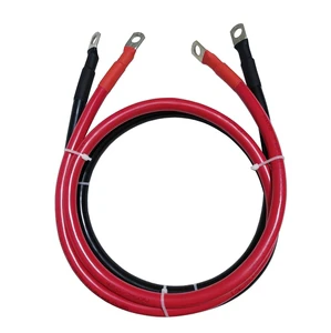 8/6/4/2 AWG 10/16/25/35mm2 Battery Connection Cable Copper Wire with Terminals for UPS,Inverter, Battery Series Parallel Connect