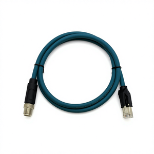 COMTON Factory Custom M12 XCODING MALE to RJ45 8P8C Cat.6A Industrial Ethernet Cable IP67 Rated Copper + PVC/PUR