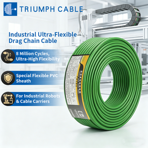 Customization Supported Multi-core PVC Sheath Robot Power Control Drag Chain Flexible Cable for Industrial Motion Applications