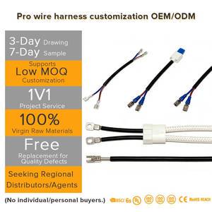 Custom OEM ODM PLC Control and Servo Wiring Harness with PVC Insulation and 1.0mm-2.54mm Pitch Connectors for CNC Machine Tools