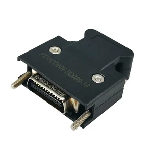 SCSI MDR Connector SCSI 26 Pin Male Mini Solder Type Servo Connector, 26pin Solder SCSI Connector with Screws Type Plastic Cover