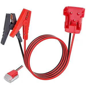 M18 Jumper Cables Compatible With Milwaukee 18V Batteries | 2FT 8AWG Booster Cable with Alligator Clips, Customizable Length