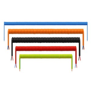 Custom Lighting Digital Appliances Spiral Extension Power Cord Retractable Data Cable Multi-core Pu Spring Wire