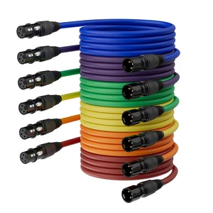 Professional Audio Cable XLR Female to XLR Male 3 Pin PVC Coaxial Braided Pair for Home Theater and M Speakers