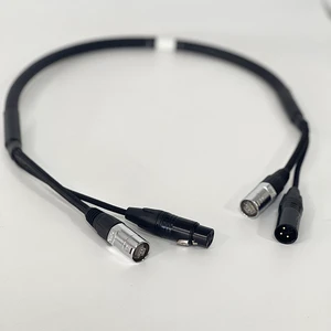 ABCCABLS Cat6 XLR + RJ45 Combo Cable 2-in-1 DMX/Audio & Ethernet Black Copper Twin Cable for Stage Lighting & Live Sound