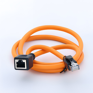 KRONZ High Flexible Industrial RJ45 Extension Cable Cat7 Cat8 Female to Male Screw Lock 10Gbps Shielded Network Cord