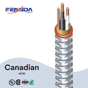 Fengda MC Metal Clad Cable 14/2 12/2 14/3 Cable AC90 American Standard Wire Solid Power Cable