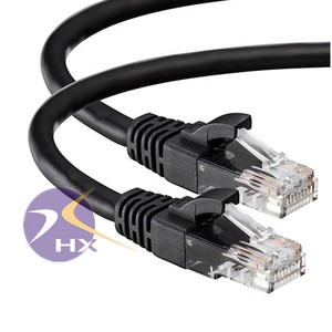 Cat6 Ethernet UTP RJ45 Right Angle Male to Male Building Copper Network Cable PVC Jacket Outdoor Use