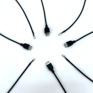 Industrial-Grade Gold Plated Copper Core PVC Insulated USB Female 6Pin Data Cable Assembly Customizable Length Electr... IATF 16
