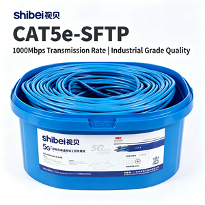 Shibei CAT5e SFTP Double Shielded Ethernet Cable 1000Mbps Gigabit OFC Copper Industrial POE LAN Wire