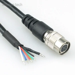 HR10A-7P-6P Hirose Connector to Open End I/O Cable