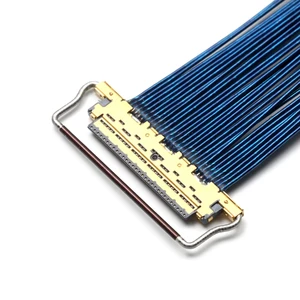 Hotten Dual-End 30-Pin 40AWG Shielded Blue PVC Insulation LVDS Micro Coaxial Cable For Computer & Machines IP68 Rated