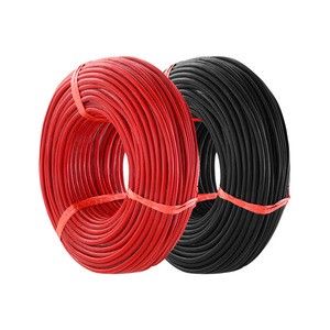 High Quality H1Z2Z2-K DC 4mm2 XLPO Double Insulated Copper Wire Solar Cable for Solar Panels 100 Meters Per Roll