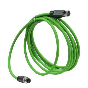 Wholesale IP67 Industrial Ethernet Cable M12 X Coded to RJ45 Data Communication Patch Cable PVC Plc Cable Rj45 to 8 Pin Cat6