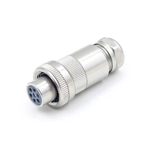 4pin 7pin servo proportional valves 6 + PE plug all Metal Female C14 cable connector