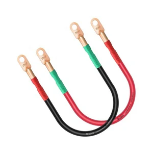 45cm 4AWG Battery Cable Pure Copper Power Cord With Terminals for Inverter, Automotive Battery Terminal Wire