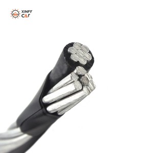 Low Voltage Aerial Bundle Cable Duplex Service Drop Overhead Wire Cable 2 4 6 Awg With AAC AAAC ACSR Neutral Messenger