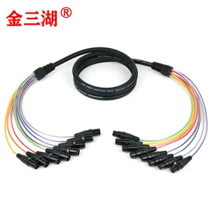 8-Channel Multi-Audio Stage Extension Cable 4-Channel XLR Signal Line Made Durable Metal for Multi-Channel Stage Lighting