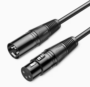 Durable Yuchen XLR Male to Female Microphone Cable Black ABS Material Balanced Audio Connection for Stage Performance Live Sound
