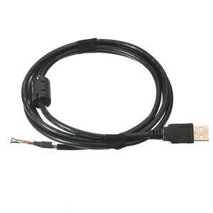 1.2M USB 2.0 A Male To Bare Wires Cable With Cable Tie, Durable PVC For DIY Electronics, Industrial Device Connection