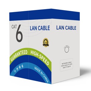 Spot Goods Cat6 Utp Ethernet Lan Cable 23awg CCA 4pr 305m Box Indoor for Industrial Camera Cctv System Ce Rohs Certified