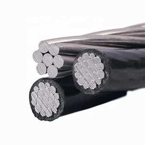 Overhead Bundled cable 3 Core cable Xlpe Insulated Twisted Service Cables