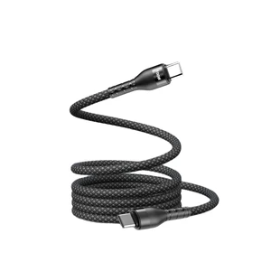 100W Magnetic Dual-Head Type-C Braided Nylon PD Super Fast Charging Data Cable for Camera & Earphone
