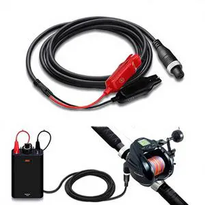 0.5M 1M 2M 2.5M 3M 2Pin Fishing Reels Power Cord Cable Battery Connecting Line Fit for Shimano Daiwa Electric Fishing Reels