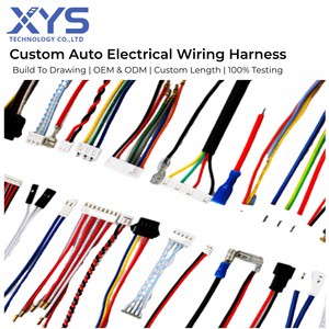 Custom Automotive Electrical Wiring Harness Assembly with PBT/Nylon Insulation Rubber Jacket for New Energy EV OEM/ODM Service