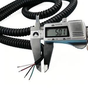 4x0.3mm2 Electrical Spiral Cable Spring Wire Coiled Cable Curly Flex Cables Trailer Wire