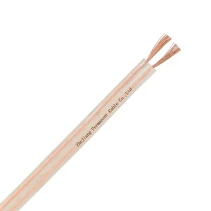 OEM Wholesale Twin 2-Core Flat Audio Cable Custom Length with PVC/PE Insulation Free Samples Home Theater Stage Sound Systems
