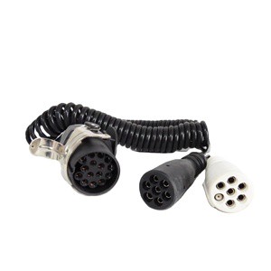 Best-selling China Manufacture Quality Spiral Cable With Nylon Trailer Plug 24V 7 Pin 15Pin With Spring
