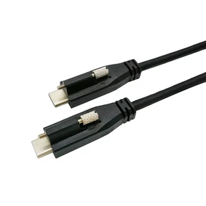 Industrial Camera Cable USB 3.1 Type C Male to Male with Locked Single Screw Cable USB C Locking Screw
