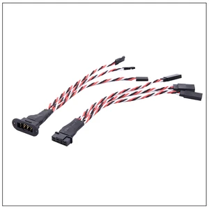 MPX 8Pin Golden Plated Connector Multi-Wires With Servo Extension Plug Male Femal 2/3 Wires for RC Model Glider Airplanes
