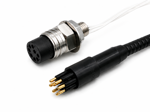 High Temp Resistant Custom 8Pin Round Metal Plug Wire Harness Industrial Control Servo Motor Connection Cable Wiring Harness