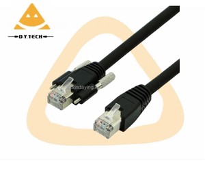 Factory 4 Pair24AWG with Screw Lock Horizontal Machine Vision Gige Cable Industrial Camera Ethernet Cable Cat6A network Cable