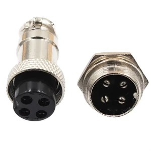 GX20 20M Industrial Automation Cable Connector 2-12 Pin Solder Type Female Copper Contact Material Power IP55 Zinc Alloy Housing