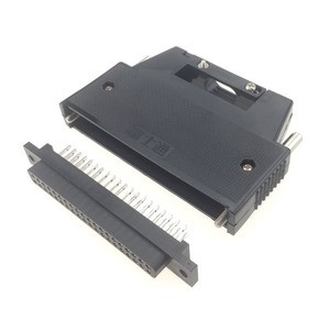 FCN40 Fujitsu 40PIN Servo PLC Socket IO Connector Soldering Interface for PCB Applications Black Male PBT ISO9001 Certified