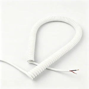 2x0.5mm2 Electrical Extension Cord Spring Power Wire Copper Coiled Cable Curly Retractable Flex Power Control Spiral Cable