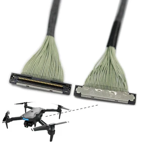 Ultra Fine 42AWG 30P 0.4mm DF36 Micro Coax LVDS Cable for Embedded Display Drone Lvds Cable 30 Pin