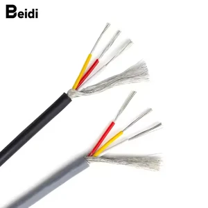 BEIDI High Quality Electrical Wire UL AWM 2547 Cable 28 26 24 22 AWG Stranded Tinned Copper 3 Core Spiral Shielded Cable