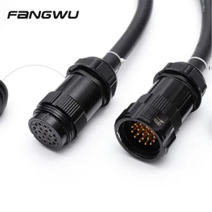 19 Pin Aviation Plug Power Extension Cable Pure Copper 19*2.5 Square Audio Cable Connecting Line Stage Light Multimedia Use