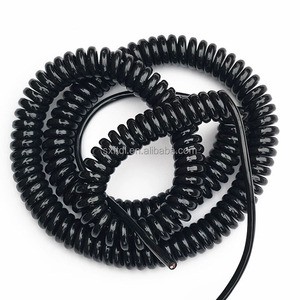 TPU PUR PVC 2/3/4/5/6/7/8/10 Core Power Spring Wire 8 Core Coiled Spring Cable High Elasticity Spiral Cable
