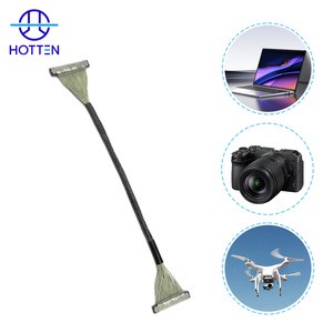 High Precision 42AWG Micro Coax LVDS EDP Cable Assembly 30Pin 0.4mm HRS DF36 For UAV Computer Electronic Machines Display
