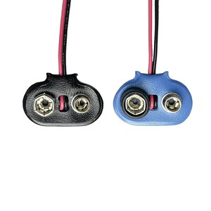 2P Snap Connector Clip Lead Wire Experimental 9V Battery Power Cable with PC Housing 15cm Length