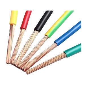 Pure Copper Wire BVR Cable Wire 1.0mm 1.5mm2.5mm 4mm 6mm 10mm 16mm PVC Insulated Oxygen Free Copper Conductor Grounding Cable